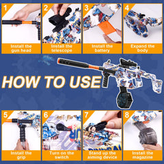 TENTAM Gel Blaster showing upgraded gearbox for reliable shots