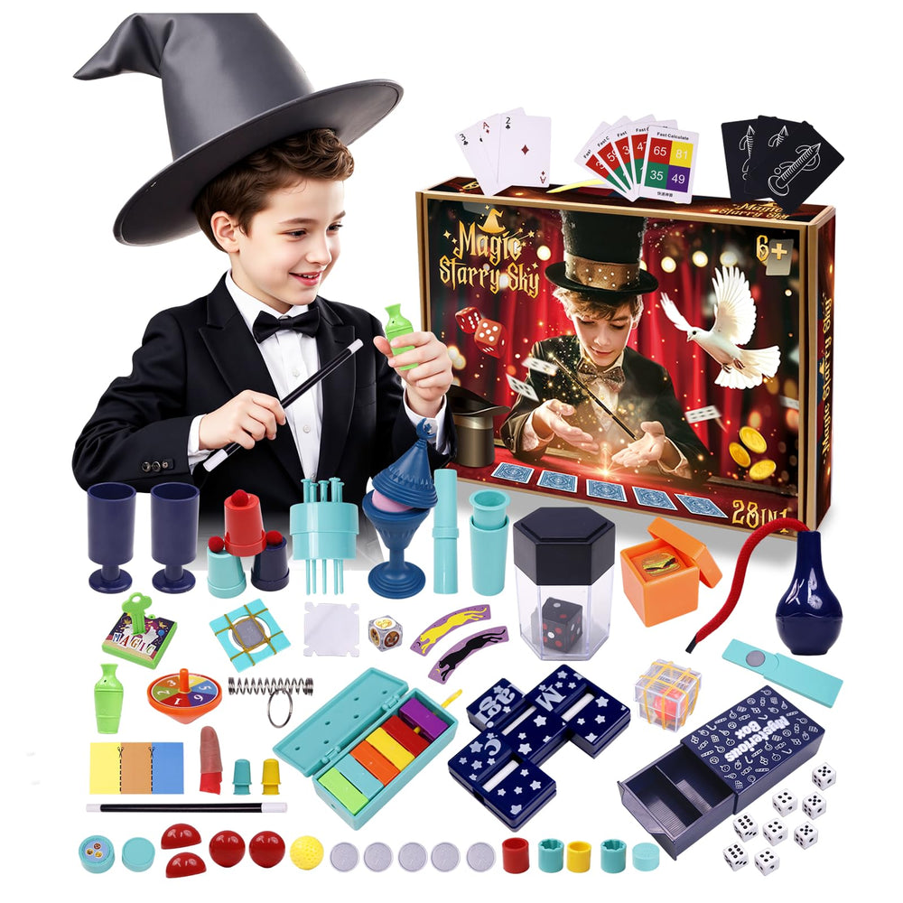 TENTAM Magic Kit tray-setup image shows organized props for easy practice.