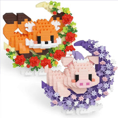 TENYEAH fox micro-building block figure, a cute classroom prize.