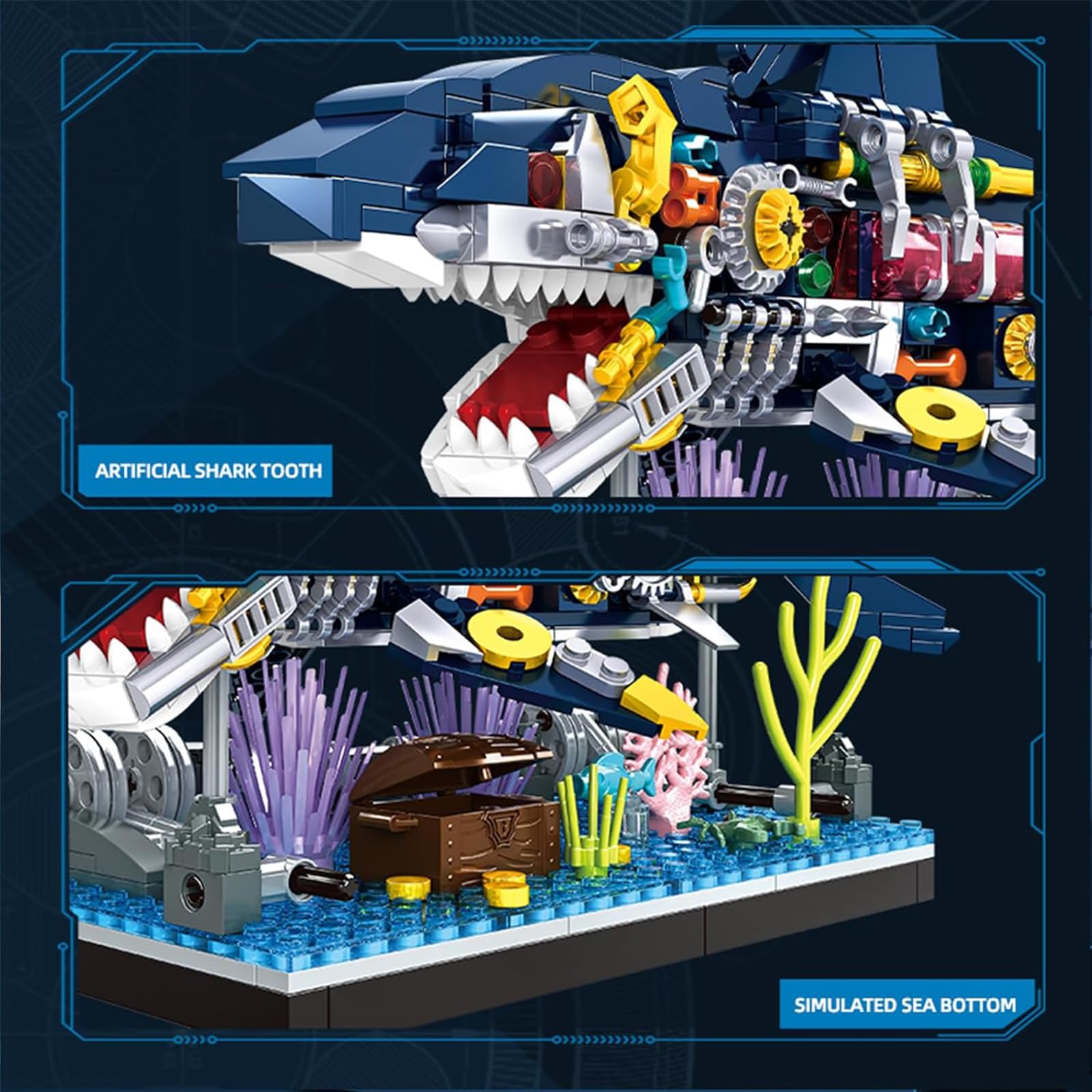 TENYEAH ocean baseplate with coral highlights vibrant undersea scene and display-ready decor.
