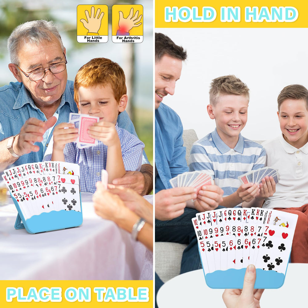 Tenyond card holder non-slip base keeps cards stable on any surface.