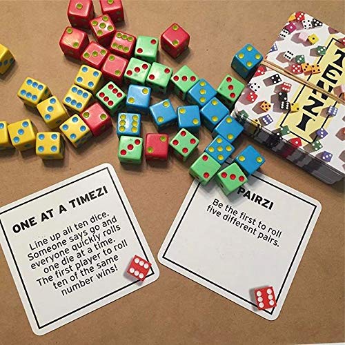 TENZI family game night scene promoting inclusive play for ages 7 to 97.