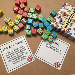 TENZI family game night scene promoting inclusive play for ages 7 to 97.