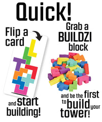 TENZI BUILDZI tower card flip during a race to build