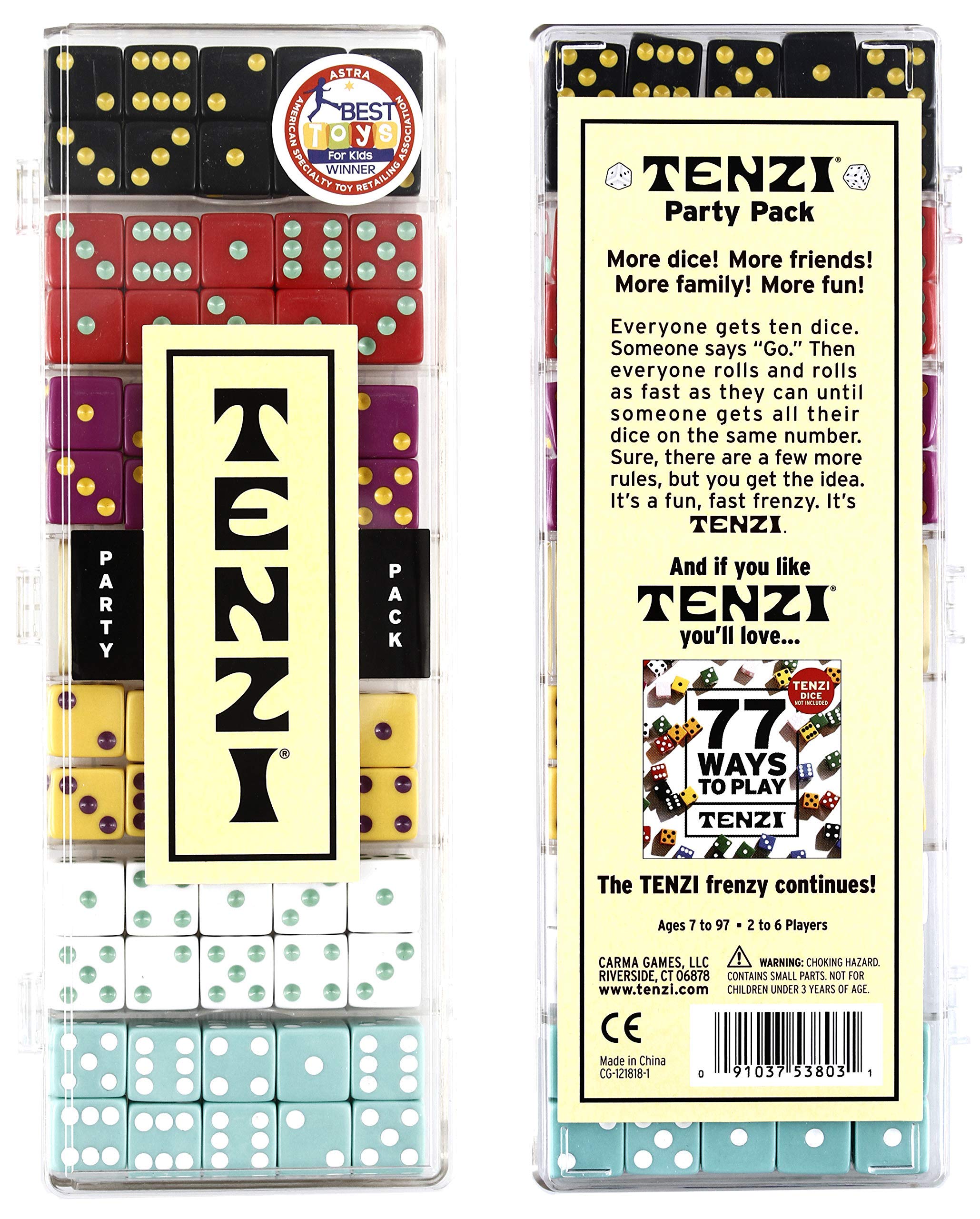 TENZI dice in motion during a rapid roll for speed.