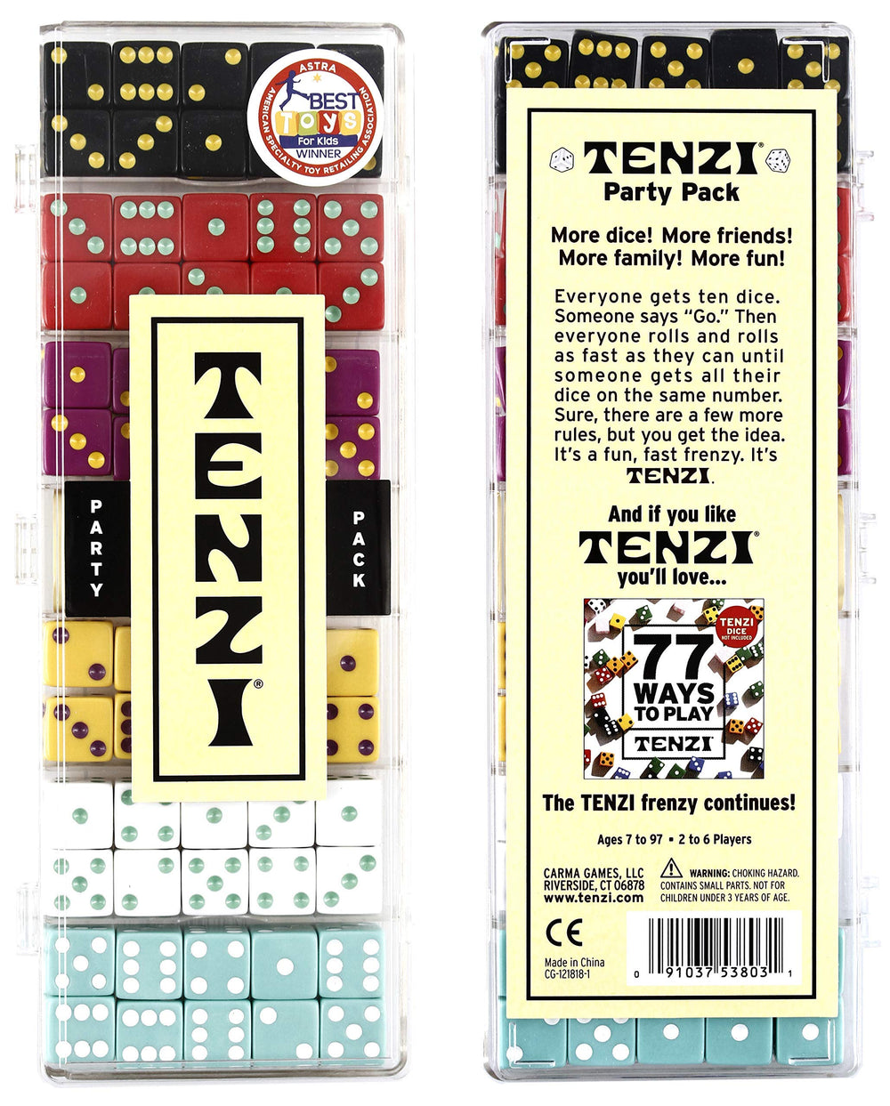 TENZI dice in motion during a rapid roll for speed.