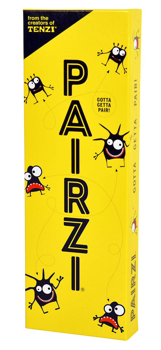 TENZI PAIRZI card game cover with vibrant critter artwork for fast family fun