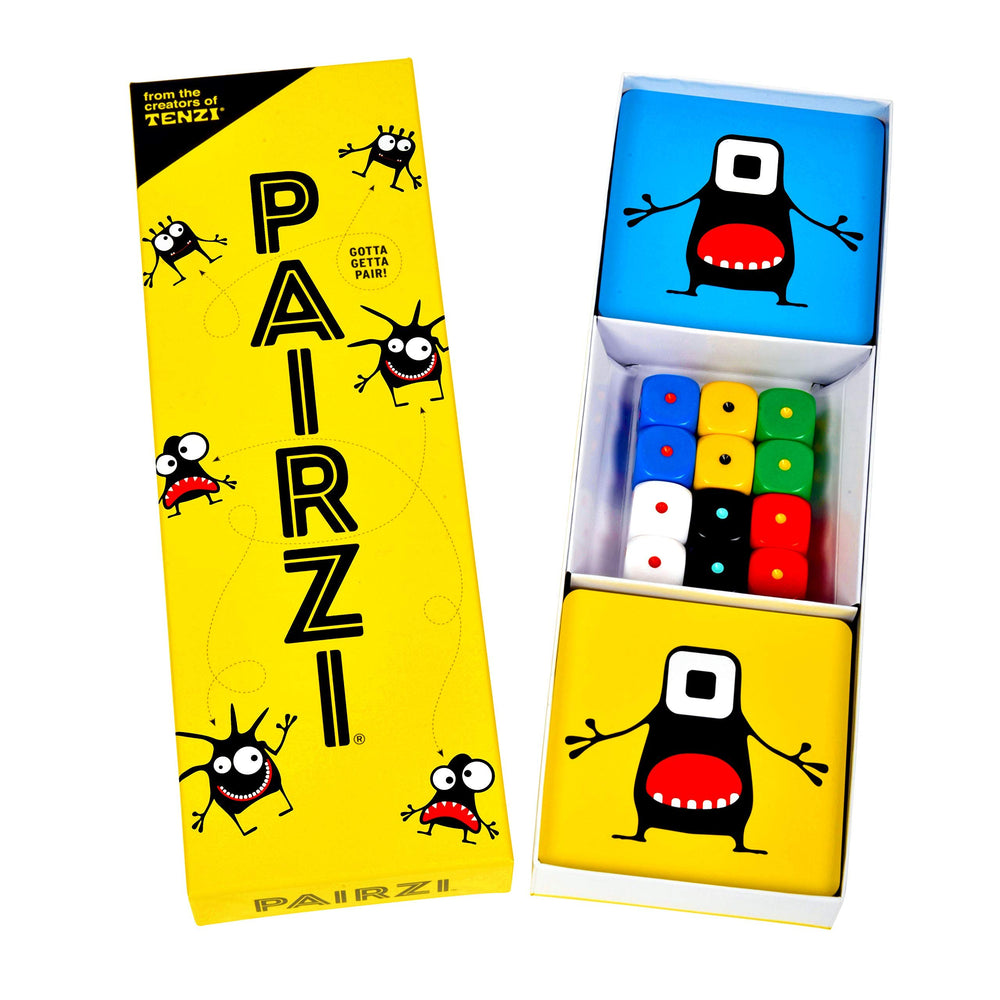 TENZI PAIRZI dice and card setup enabling quick rounds and shared laughs