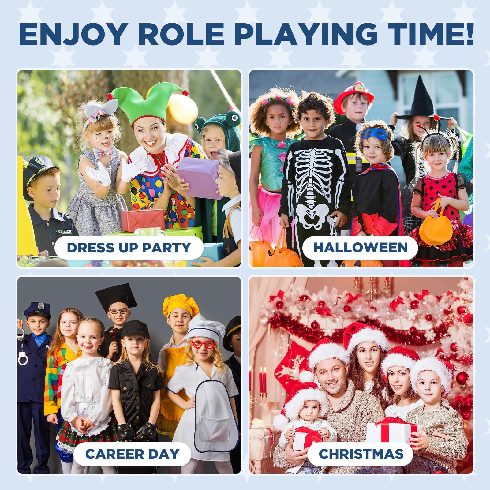 Tepsmigo Costume Size Chart helps parents choose the best fit.