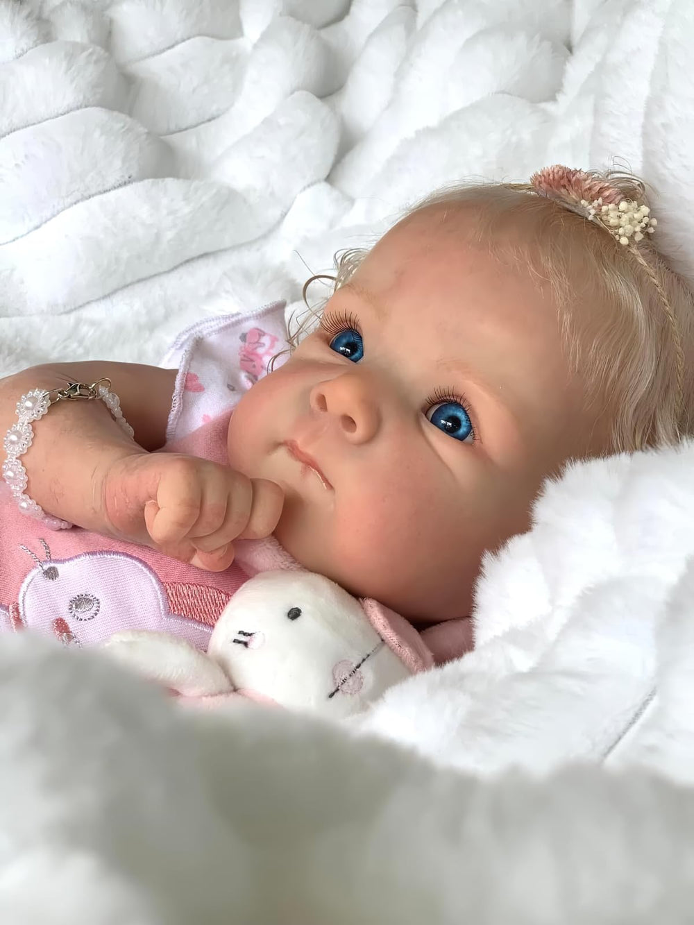 Terabithia doll with magnetic pacifier and bottle for gentle soothing