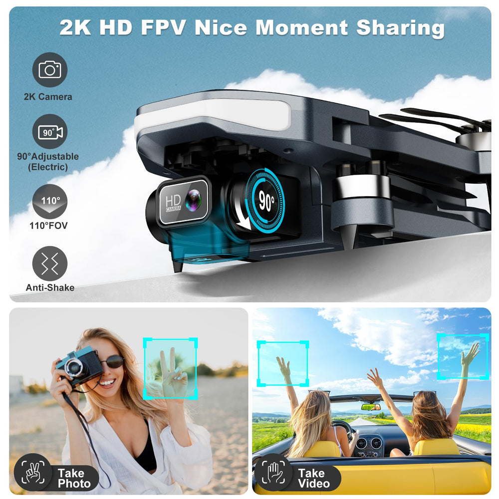 Tercaso GPS Drone 2K camera and FPV live feed for immersive footage