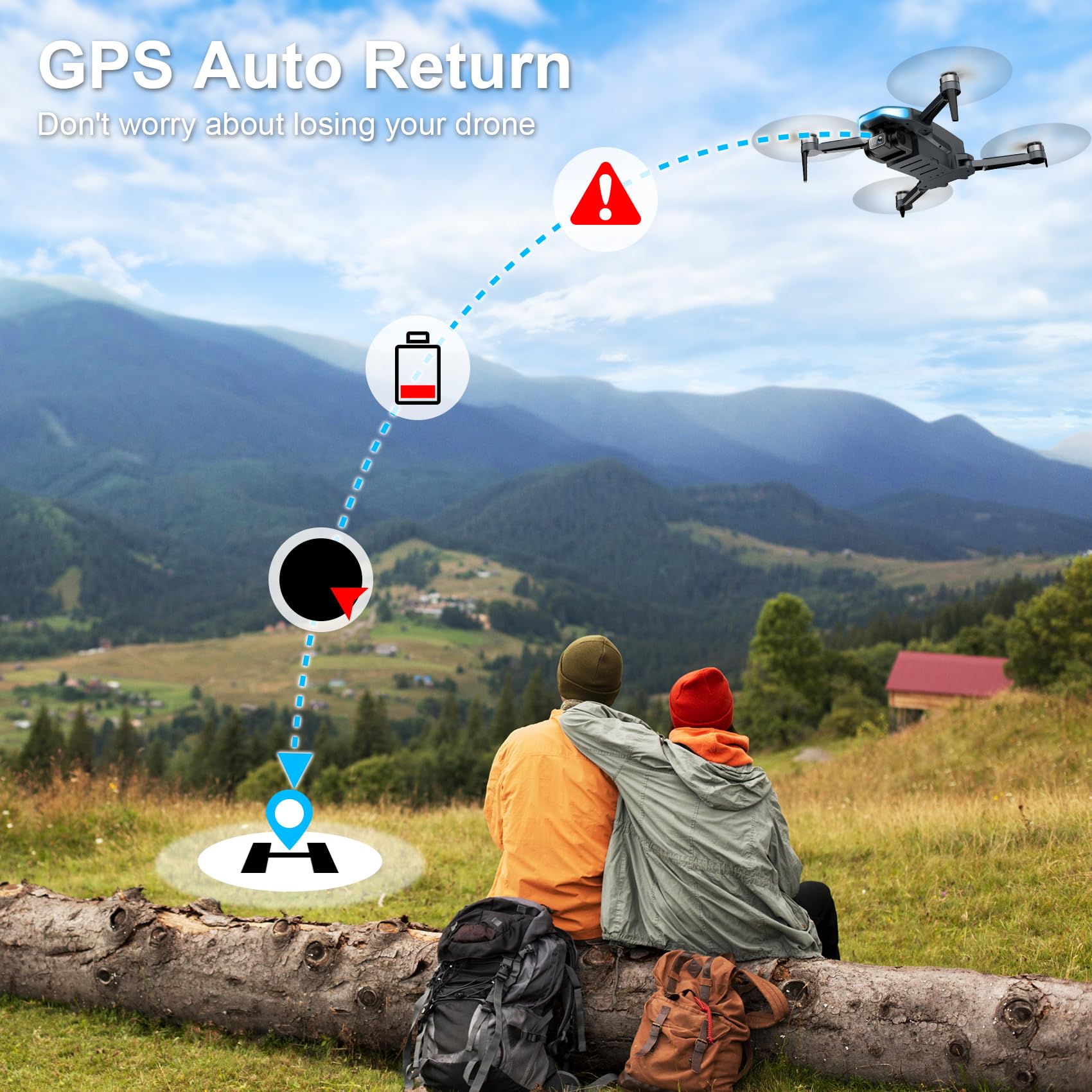 Tercaso GPS drone safety with Auto Return saves time and worry