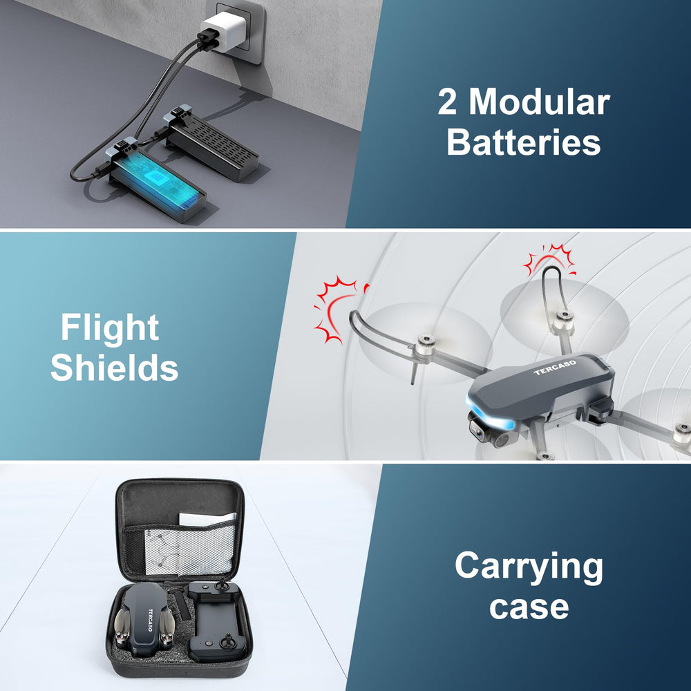Tercaso 2K HD footage in wind-safe, stable aerial video