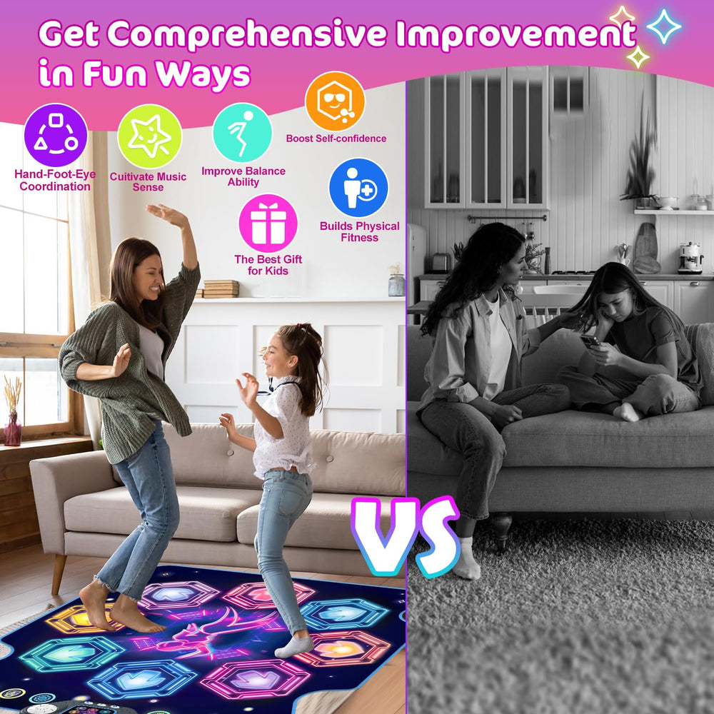 Terramus dance mat memory mode supports engaging multi-level challenges during play.