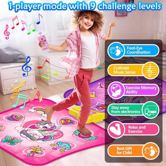 Terramus dance mat with non-slip base for secure dancing.