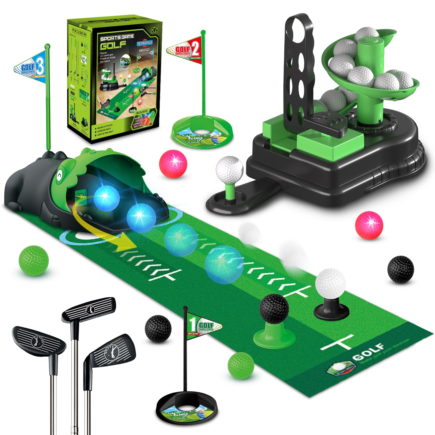 Terramus dino automatic ball returner ready for kids' practice.