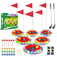 TERRAMUS Light Up Golf Play Set targets glow bright for backyard night play.