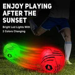 TERRAMUS light up ball resting on grass, ready for backyard fun