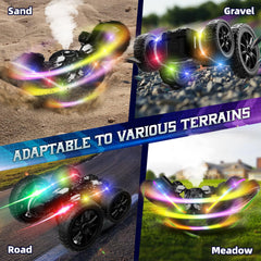 Terucle 4WD off-road tires tackling sand, grass, and gravel.