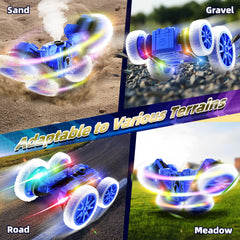 Terucle off-road tires grip sand, grass, and gravel.