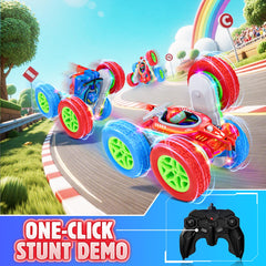Terucle remote control car performs 360-degree flips for dynamic stunts.