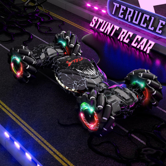 Terucle RC car uses gravity gesture remote for one-handed play.