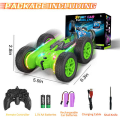Terucle green RC car shown as a gift-ready option for young racers.