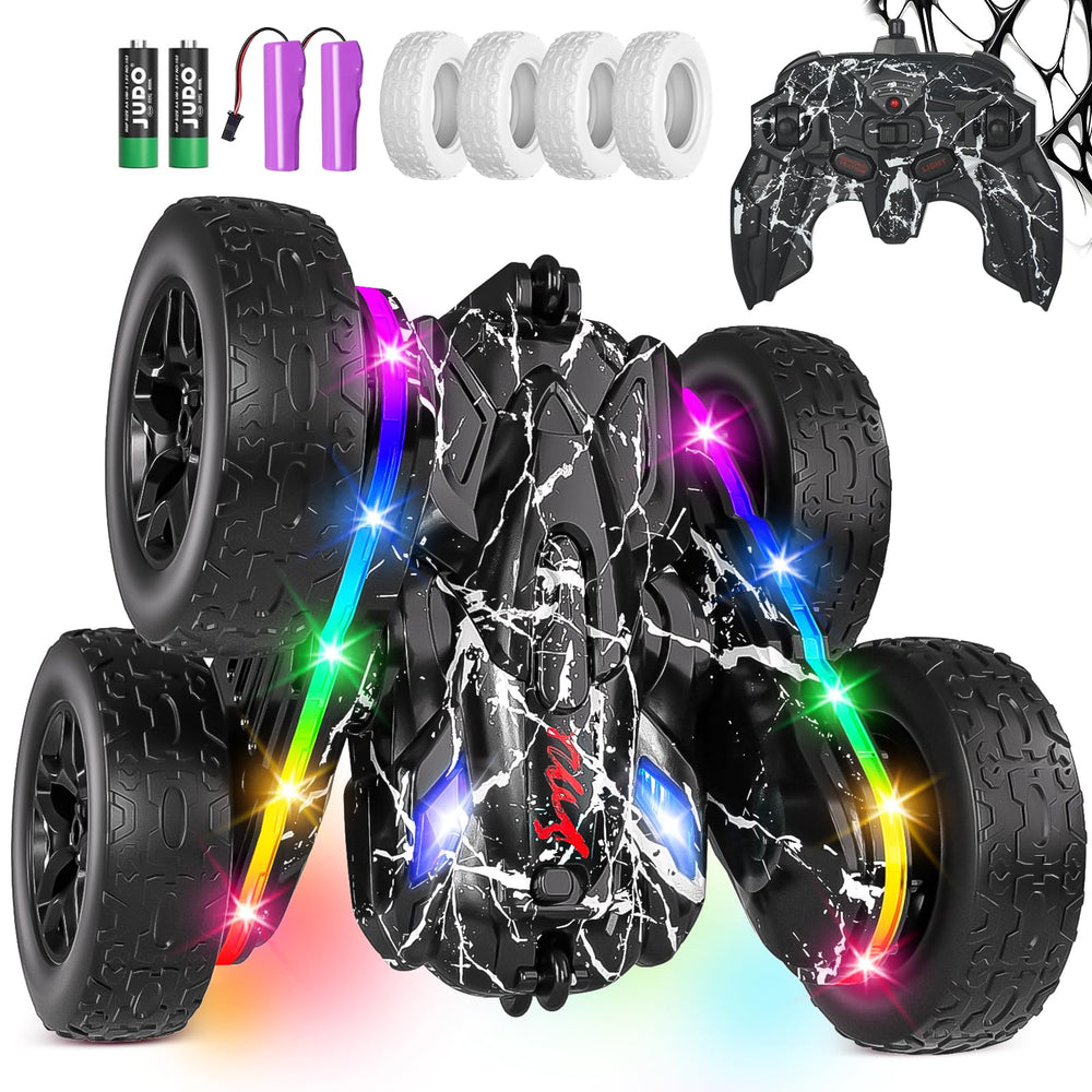 Terucle RC car with strip lights front view enhances nighttime play