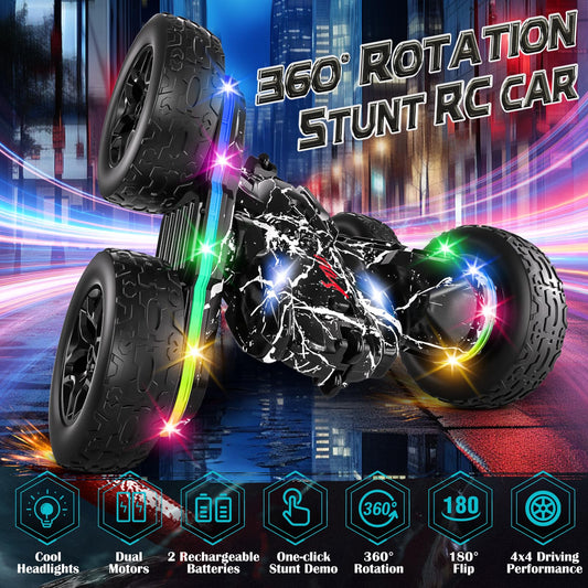 Terucle RC car with strip lights side view improves visibility during play