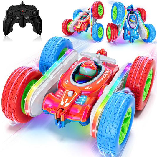 Terucle remote control car with double-sided finish ready for fast flips and vivid color.