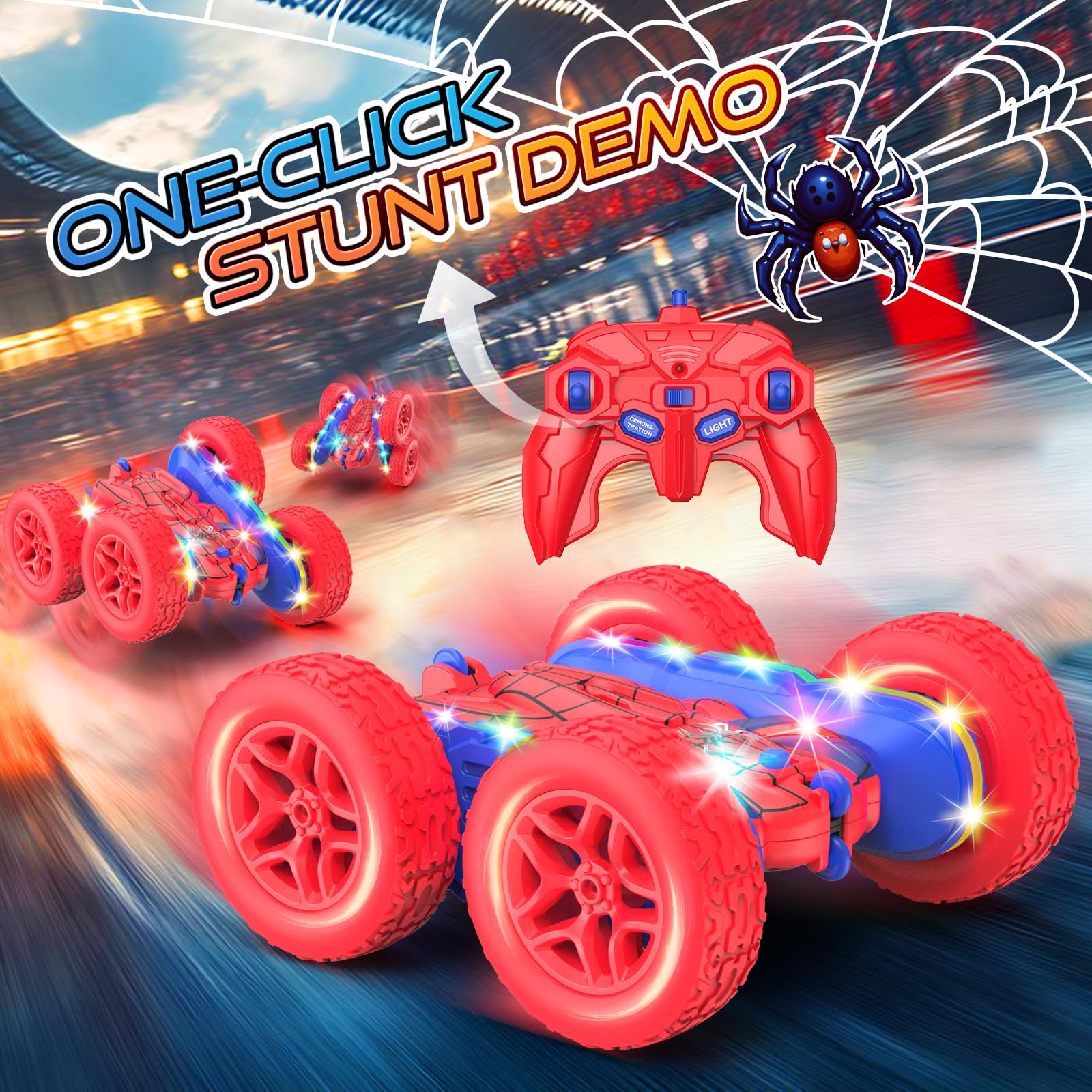 Terucle Spider RC Car dual motors deliver quick acceleration and precise control.