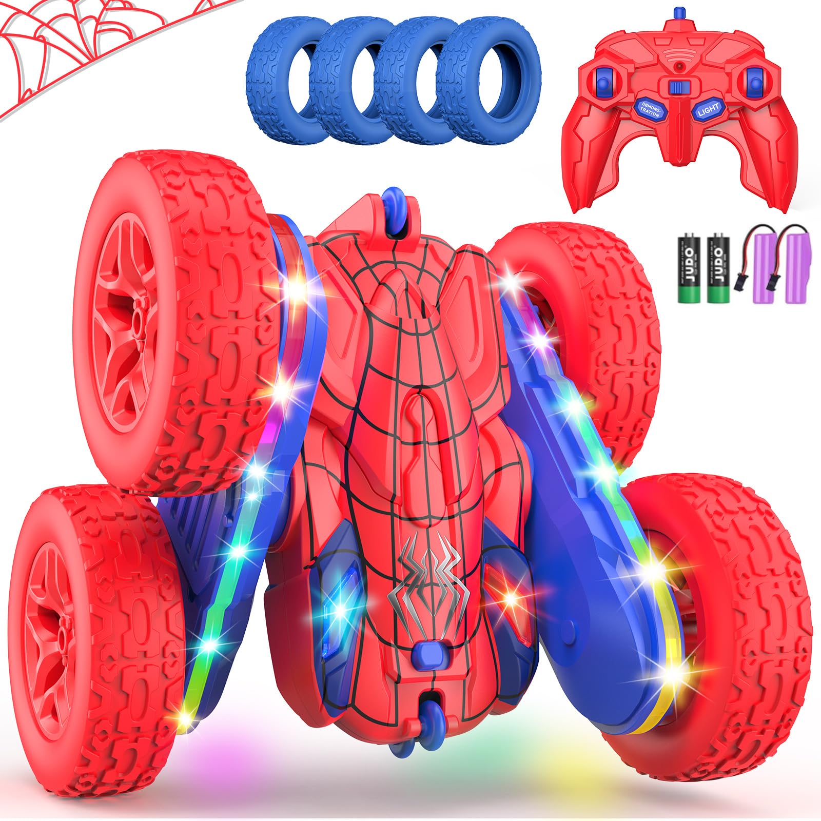 Terucle Spider RC Car with strip lights enhances night driving and style.
