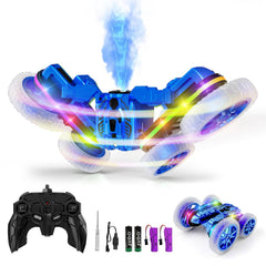 Terucle spray color lights on truck for bright night-time visibility.