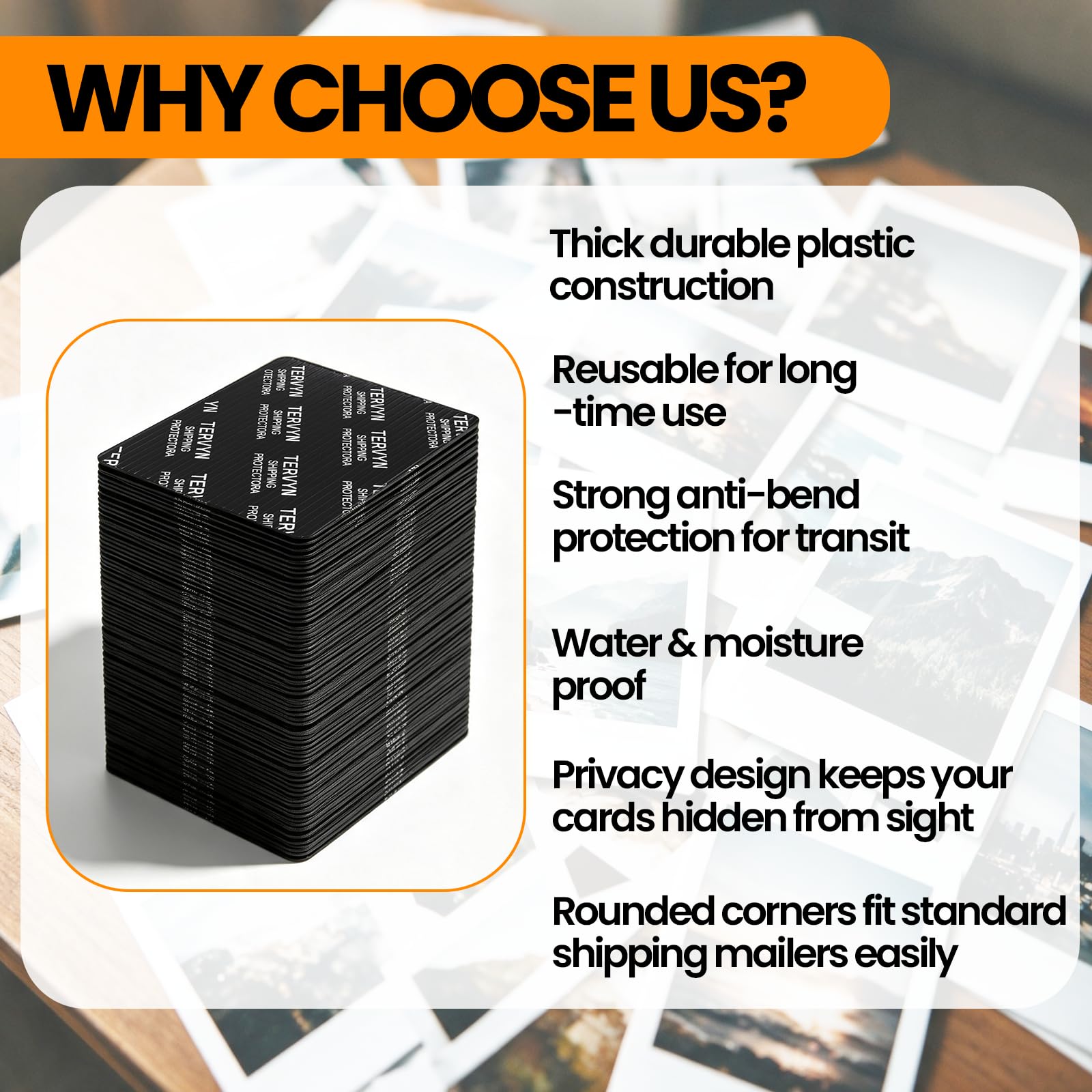 TERVYN stacked protectors illustrating compact storage efficiency