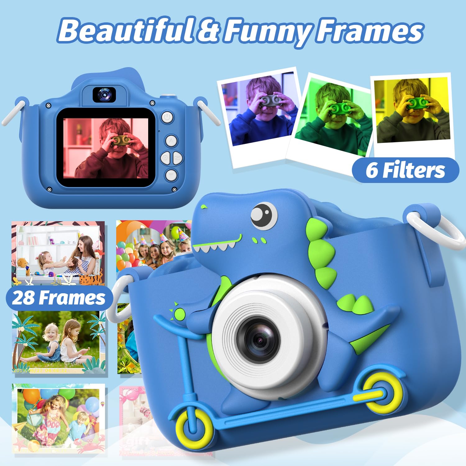 Teslahero Kids Camera being used outdoors by a child, ideal for outdoor moments.