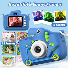 Teslahero Kids Camera being used outdoors by a child, ideal for outdoor moments.