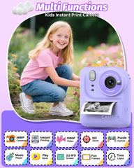 Teslahero Kids Camera purple ergonomic design for small hands