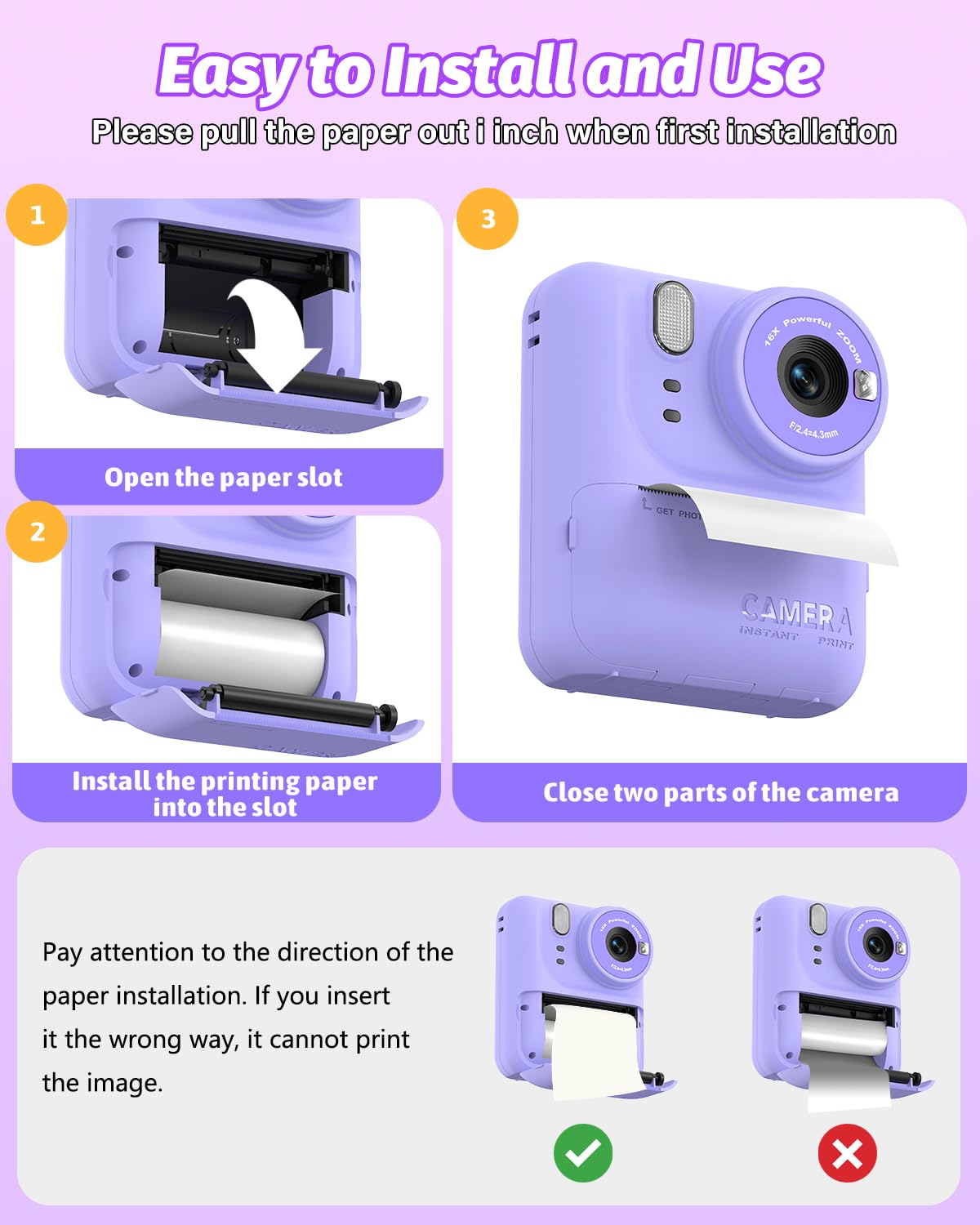 Teslahero Kids Camera portable lanyard for easy carrying on adventures