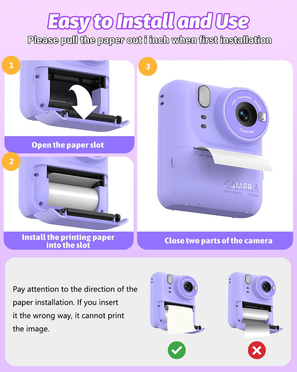 Teslahero Kids Camera portable lanyard for easy carrying on adventures