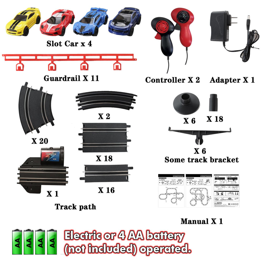 Teslala slot car set makes a thoughtful gift for kids' birthdays and holidays.