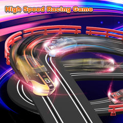 Teslala Slot Car Track two-lane track for head-to-head battles.