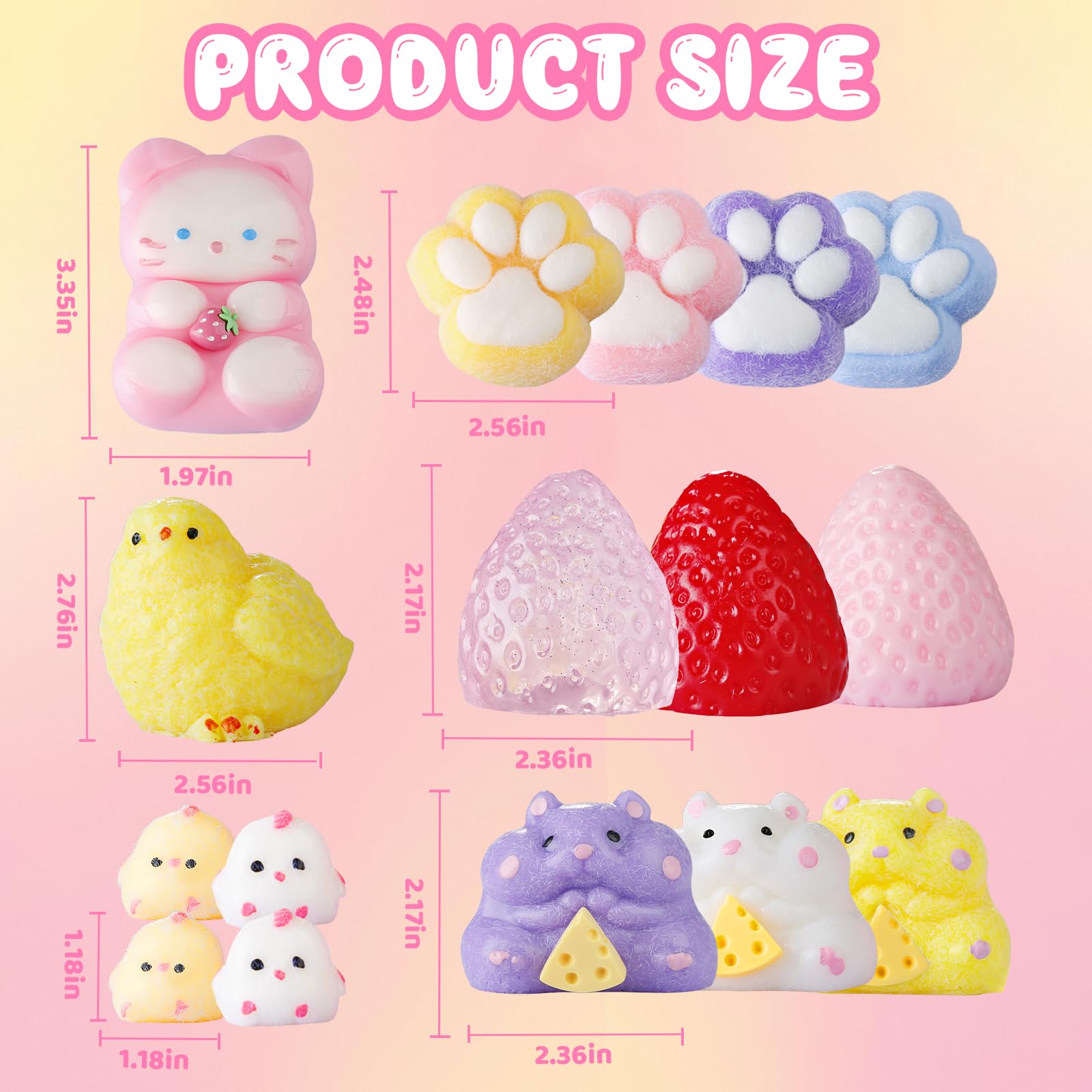 TETEMUN taba squishy cat paw set with vibrant colors for focus