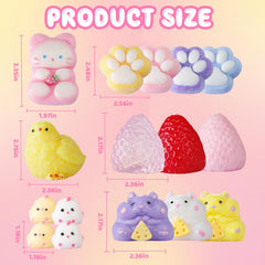 TETEMUN taba squishy cat paw set with vibrant colors for focus