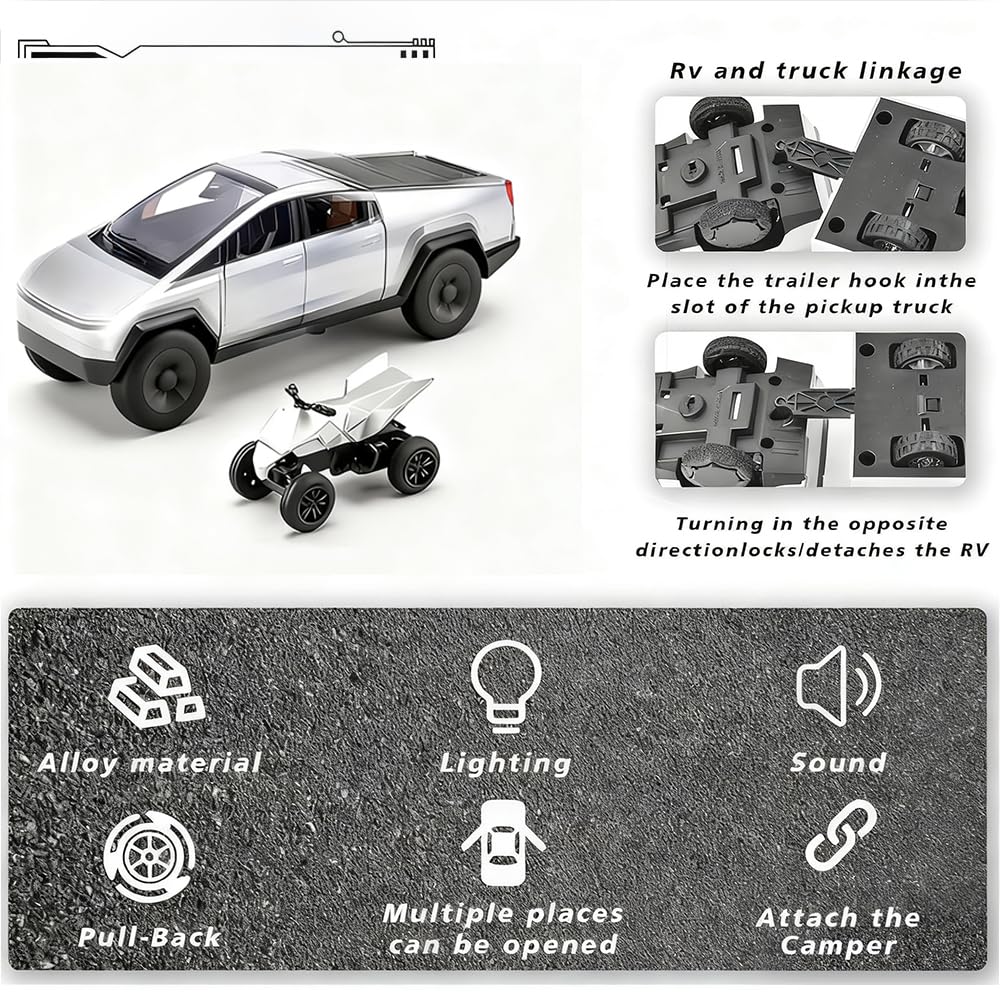 Tetesese Monster Cyber RV toy with lights enhances night-time pretend adventures.