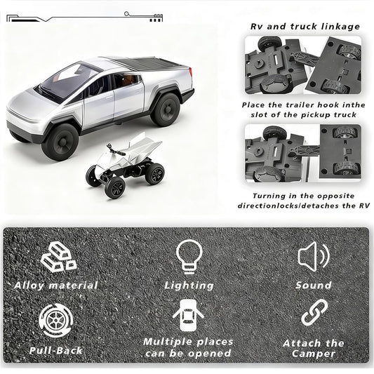 Tetesese Monster Cyber RV toy with lights enhances night-time pretend adventures.