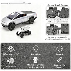 Tetesese Monster Cyber RV toy with lights enhances night-time pretend adventures.