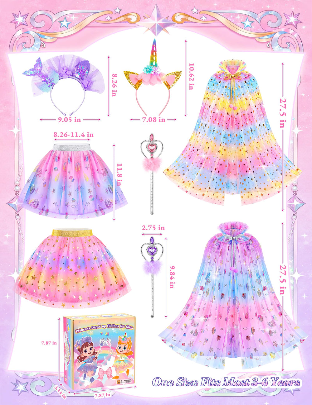 Teuevayl girl wearing princess dress enjoys vibrant colors during play.