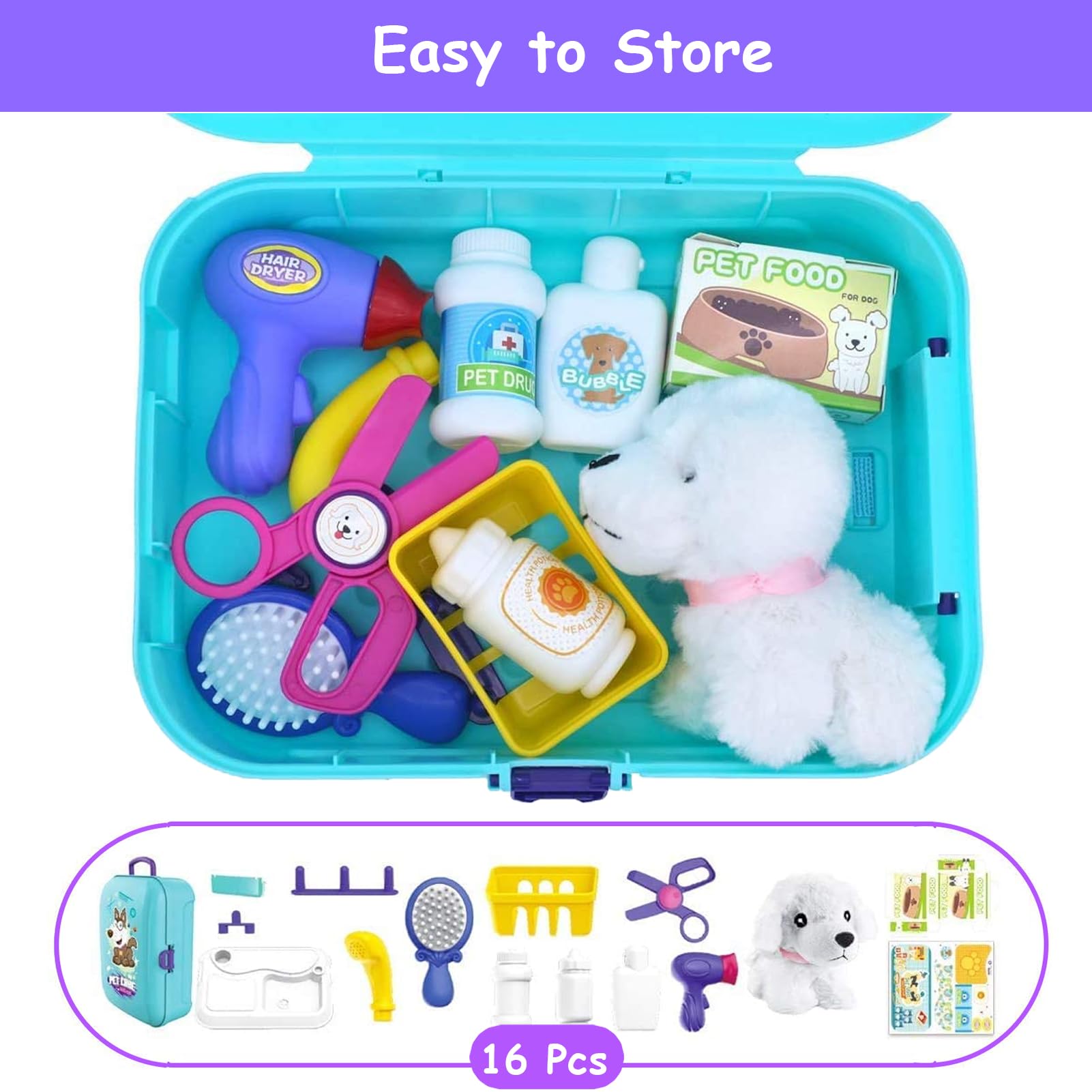 TEUVO puppy carrier supports portable pretend play anywhere.