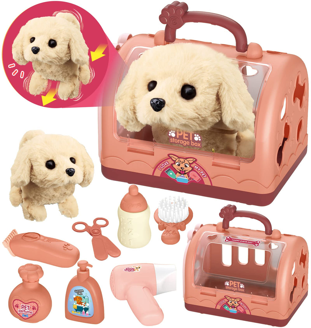 TEUVO Pet Care Play Set robot dog performs lifelike movements for imaginative pretend play.