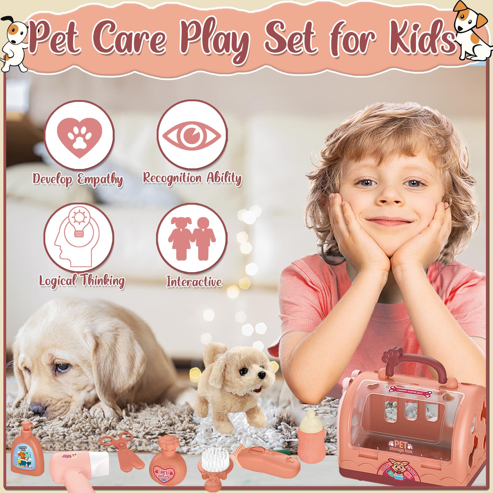 TEUVO scissors safe-for-kids set for pretend trimming sessions.